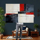 Navy Red Abstract Wall Art Canvas Print, Modern Luxury by MyGreatCanvas | Canvas Wall Art Prints | Photo Prints & Wall Decor