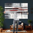 Gray Red Abstract Wall Art Canvas Print, Modern Abstract by MyGreatCanvas | Canvas Wall Art Prints | Photo Prints & Wall Decor