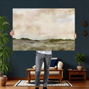 Muted Watercolor Hill Landscape Print — Beige Taupe Cloudy by MyGreatCanvas | Canvas Wall Art Prints | Photo Prints & Wall Decor