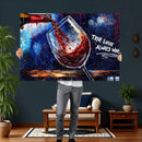 Red Wine Splash Abstract Wall Art Canvas Print, Modern Wine by MyGreatCanvas | Canvas Wall Art Prints | Photo Prints & Wall Decor