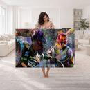 Graffiti Baseball Player Street Art Wall Art Canvas Print