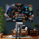 Graffiti American Football Player Street Art Wall Art Canvas by MyGreatCanvas | Canvas Wall Art Prints | Photo Prints & Wall Decor