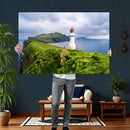Coastal Lighthouse Wall Art Canvas Print, Cliffside Ocean by MyGreatCanvas | Canvas Wall Art Prints | Photo Prints & Wall Decor