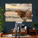 Texas Longhorn Wall Art Canvas Print, Western Ranch Bull by MyGreatCanvas | Canvas Wall Art Prints | Photo Prints & Wall Decor