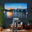Washington DC Wall Art Canvas Print – Lincoln Memorial Night by MyGreatCanvas | Canvas Wall Art Prints | Photo Prints & Wall Decor