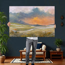 Mountain Sunset Wall Art Canvas Print Vintage Landscape by MyGreatCanvas | Canvas Wall Art Prints | Photo Prints & Wall Decor