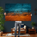 Teal Orange Abstract Wall Art Canvas Print Modern Large by MyGreatCanvas | Canvas Wall Art Prints | Photo Prints & Wall Decor