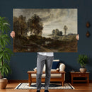 Adolf Dressler Landscape of the Oder River Wall Art Canvas by MyGreatCanvas | Canvas Wall Art Prints | Photo Prints & Wall Decor
