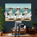 Funny Seagull Wall Art Canvas Print Beach Birds With by MyGreatCanvas | Canvas Wall Art Prints | Photo Prints & Wall Decor