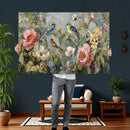 Vintage Birds and Flowers Wall Art Canvas Print, Botanical by MyGreatCanvas | Canvas Wall Art Prints | Photo Prints & Wall Decor