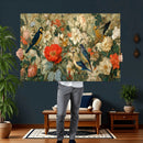 Vintage Birds and Flowers Wall Art Canvas Print, Botanical by MyGreatCanvas | Canvas Wall Art Prints | Photo Prints & Wall Decor