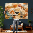 Geometric Boho Abstract Wall Art Canvas Print, Orange Blue by MyGreatCanvas | Canvas Wall Art Prints | Photo Prints & Wall Decor