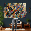 Geometric Abstract Wall Art Canvas Print, Orange Blue by MyGreatCanvas | Canvas Wall Art Prints | Photo Prints & Wall Decor