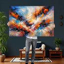 Lyrical Abstraction Wall Art Canvas Print, Orange Blue by MyGreatCanvas | Canvas Wall Art Prints | Photo Prints & Wall Decor