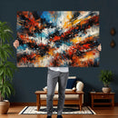 Lyrical Abstrac Wall Art Canvas Print, Orange Blue Abstract by MyGreatCanvas | Canvas Wall Art Prints | Photo Prints & Wall Decor