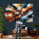 Geometric Abstract Wall Art Canvas Print, Orange Blue by MyGreatCanvas | Canvas Wall Art Prints | Photo Prints & Wall Decor