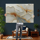 White Gold Floral Canvas Wall Art — Textured Flower Print | by MyGreatCanvas | Canvas Wall Art Prints | Photo Prints & Wall Decor