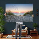 Sandy Dune Path Sunset Canvas Wall Art — Seagulls Beach by MyGreatCanvas | Canvas Wall Art Prints | Photo Prints & Wall Decor