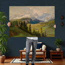Konrad Petrides Sexten Village Canvas Print, Alpine Mountain Valley Painting, Dolomites Landscape Art by MyGreatCanvas | Canvas Wall Art Prints | Photo Prints & Wall Decor