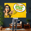 Pop Art Print Bathroom Sign Wall Art Canvas Print — Funny by MyGreatCanvas | Canvas Wall Art Prints | Photo Prints & Wall Decor