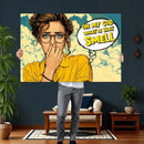 Pop Art Print Bathroom Sign Wall Art Canvas Print — Funny by MyGreatCanvas | Canvas Wall Art Prints | Photo Prints & Wall Decor