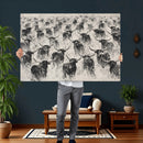Texas Longhorn Drawing Canvas Wall Art, Western Cattle by MyGreatCanvas | Canvas Wall Art Prints | Photo Prints & Wall Decor