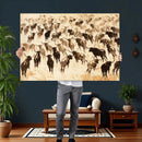 Texas Longhorn Sepia Canvas Wall Art, Western Cattle by MyGreatCanvas | Canvas Wall Art Prints | Photo Prints & Wall Decor