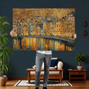 Gustav Klimt Golden Cityscape Wall Art Canvas Print, Framed by MyGreatCanvas | Canvas Wall Art Prints | Photo Prints & Wall Decor