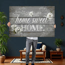 Home Sweet Home Sign Wall Art Canvas Print, Floral Farmhouse by MyGreatCanvas | Canvas Wall Art Prints | Photo Prints & Wall Decor