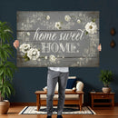 Home Sweet Home Wall Art Canvas Print, Floral Farmhouse by MyGreatCanvas | Canvas Wall Art Prints | Photo Prints & Wall Decor