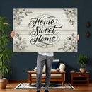 Home Sweet Home Wall Art Canvas Print, Floral Farmhouse by MyGreatCanvas | Canvas Wall Art Prints | Photo Prints & Wall Decor