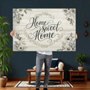 Home Sweet Home Wall Art Canvas Print, Floral Farmhouse by MyGreatCanvas | Canvas Wall Art Prints | Photo Prints & Wall Decor