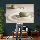 Zen Garden Stone Sand Canvas | Japanese Rock Garden Wall Art by MyGreatCanvas | Canvas Wall Art Prints | Photo Prints & Wall Decor