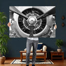 Vintage Propeller Plane Wall Art Canvas Print, Black and by MyGreatCanvas | Canvas Wall Art Prints | Photo Prints & Wall Decor
