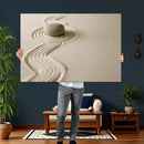 Zen Garden Stone Sand Canvas | Japanese Rock Garden Wall Art by MyGreatCanvas | Canvas Wall Art Prints | Photo Prints & Wall Decor