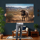 Texas Longhorn Bull Wall Art Canvas Print, Western Farmhouse by MyGreatCanvas | Canvas Wall Art Prints | Photo Prints & Wall Decor