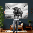 Texas Longhorn Canvas Wall Art Western Bull Desert Moody by MyGreatCanvas | Canvas Wall Art Prints | Photo Prints & Wall Decor