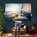 Sailboat Wall Art Canvas Print, Ocean Sunset Sailing Framed by MyGreatCanvas | Canvas Wall Art Prints | Photo Prints & Wall Decor