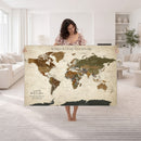 Custom Push Pin World Map Wall Art Canvas Print –