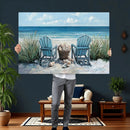 Beach Canvas Wall Art Coastal Adirondack Chairs Ocean by MyGreatCanvas | Canvas Wall Art Prints | Photo Prints & Wall Decor