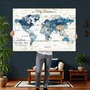 Watercolor World Map Canvas Wall Art Print – Abstract by MyGreatCanvas | Canvas Wall Art Prints | Photo Prints & Wall Decor