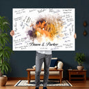 Wedding Guest Book Alternative Wall Art Canvas Print, Personalized Wedding Signature Poster, Custom Couple Photo Guestbook Canvas, Bridal Shower Reception Decor by MyGreatCanvas | Canvas Wall Art Prints | Photo Prints & Wall Decor