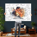 Wedding Guest Book Alternative Wall Art Canvas Print, Personalized Wedding Signature Poster, Custom Couple Photo Guestbook Canvas, Bridal Shower Reception Decor by MyGreatCanvas | Canvas Wall Art Prints | Photo Prints & Wall Decor