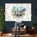 Wedding Guest Book Alternative Wall Art Canvas Print, Personalized Wedding Signature Poster, Custom Couple Photo Guestbook Canvas by MyGreatCanvas | Canvas Wall Art Prints | Photo Prints & Wall Decor