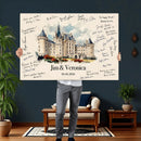 Wedding Guest Book Alternative Wall Art Canvas Print, Personalized Wedding Signature Poster, Custom Couple Photo Guestbook Canvas by MyGreatCanvas | Canvas Wall Art Prints | Photo Prints & Wall Decor