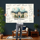 Wedding Guest Book Alternative Wall Art Canvas Print, Personalized Wedding Signature Poster, Custom Couple Photo Guestbook Canvas by MyGreatCanvas | Canvas Wall Art Prints | Photo Prints & Wall Decor