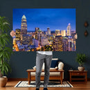 Charlotte Skyline Canvas Wall Art Print – North Carolina Cityscape Photography Print by MyGreatCanvas | Canvas Wall Art Prints | Photo Prints & Wall Decor