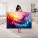 Colorful Abstract Canvas Wall Art Print, Vibrant Popup Color Art Print