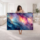 Colorful Abstract Canvas Wall Art Print, Vibrant Popup Color Art Print