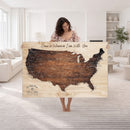 Personalized USA Push Pin Travel Map Canvas for Adventure Wall Decor